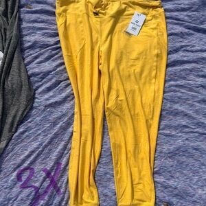 Nine West Kids Bright Yellow Stretch Leggings